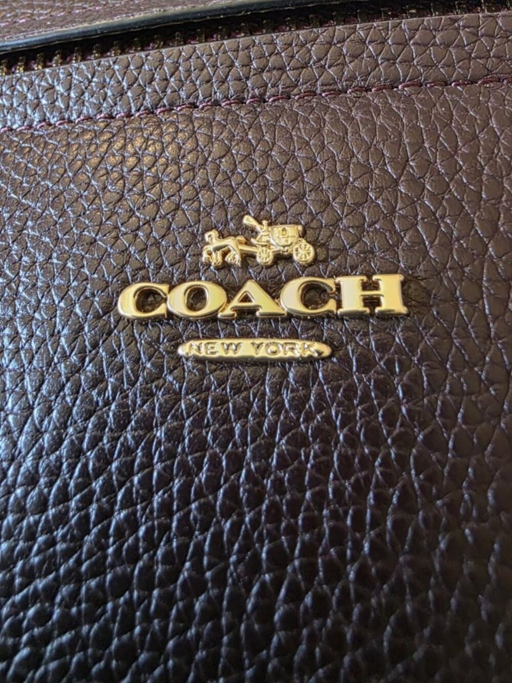 Coach Primrose Satchel 55532 Oxblood Leather Suede Gold NWT Dust Bag - Picture 7 of 16